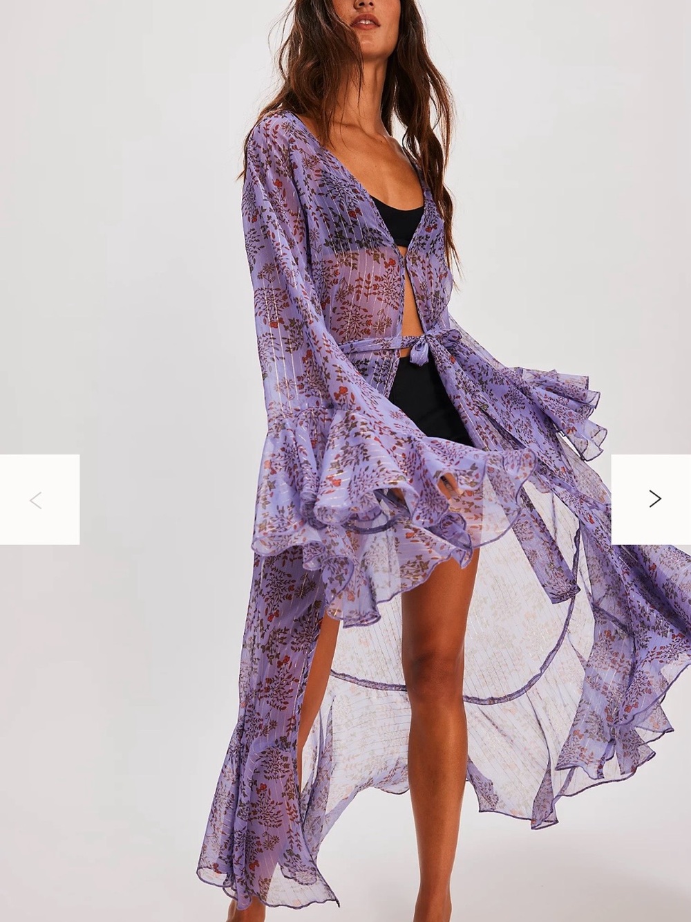 Free People Ibiza Bell Sleeve Duster OS Muche muchette cover up excellent!